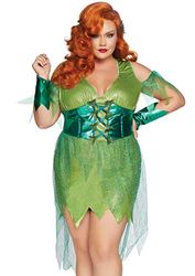 Leg Avenue 3 Pc Perfect Poison Costume Adulti, Verde, 1X-2X Donna