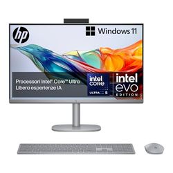 HP Omnistudio X 27-cs0000sl All-in-One, Intel Core Ultra 5-125H, Intel Evo Edition, AI, RAM 16GB DDR5, SSD 1TB, Display 27” IPS FHD Antiriflesso, 5MP IR Privacy Cam, Non è Touch, Windows 11, Grigio