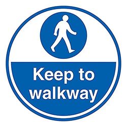 V Safety - Adhesivo para suelo (300 x 300 mm) - Azul - Profesional - Señal de seguridad para pasarela