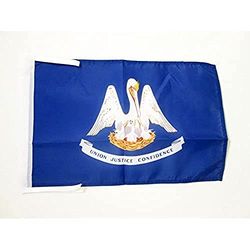 AZ FLAG - Drapeau Louisiane - 45x30 cm - Pavillon Etat Américain - Usa - Etats-Unis 100% Polyester Avec Deux Cordelettes - 20g