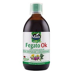 Matt, Fegato OK, Integratore Alimentare a Base di Cardo Mariano, Carciofo e Tarassaco Utili per Depurare l'Organismo, Confezione da 500 ml
