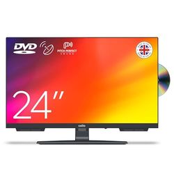 Cello C2424F 24" HD LED TV met frameless Geïntegreerde DVD-speler Triple tuner DVB-C/-S2/-T2 "Pitch Perfect Sound" Ideaal voor kleine kamers Made in Europe [2024]
