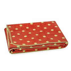 Julius Zöllner Jacquard katoenen deken Gr. 75/100 cm|Made in Germany|100% katoen|Oeko-Tex® Standard 100| punten rood