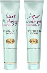 Pantene Revitalise & Soothe Menopause Conditioner For Thinning Hair, 160ml, Hair Thickener, Dry Scalp Treatment With Pro-V, Vitamin B3 And White Tea, Hair Biology (Pack of 2)