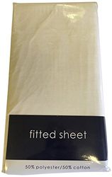 Rapport Facile d'entretien Infroissable Drap-Housse, Coton Polyester, crème, Double