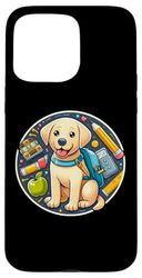 Ritorno a scuola Labrador Retriever Cane Bambini Ragazzi Ragazze Proprietario Custodia per iPhone 15 Pro Max