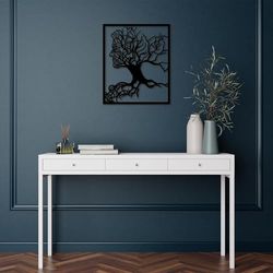 Stylish Black Decorative Metal Wall Accessory, 50 x 58 cm, 100% Metal, 1.5 mm Thickness, Perfect for Modern Home Decor & Unique Wall Art