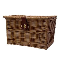 Mv-Tek Cestino in Vimini per Bici Marrone 42x31x25cm