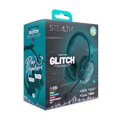 Stealth Panther Casque de Gaming Glitch - Sarcelle, Casque de Gaming Supra-Auriculaire Compatible avec PS4/PS5, Xbox, Switch, PC avec Micro Flexible, Prise 3,5mm, Câble 1,5m, Léger et Confortable
