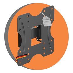 PureMounts TV-väggfäste, svängbart lutbart universalfäste för 23–42 tum platt och böjd hälskärm upp till 30 kg, max. VESA 200 x 200 mm, svart