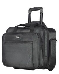 VEVOR Rolling Laptop Bag, Fits Up to 17.3 Inch Laptop, Wheeled Briefcase, Roller Computer Tote Bag with Wheels & Telescoping Handle, Laptop Case for Work Travel Business Office, Women & Men (Black)
