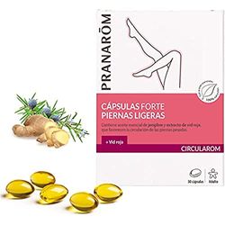 PRANAROM - Circularom - Cápsulas Forte Piernas Ligeras - Ayuda a la Eliminación de Líquido en Caso de Retención de Agua - Estimula la Circulación de las Piernas Cansadas - 30 cápsulas