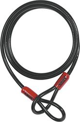 Linka ABUS Cobra 10 loop - linka stalowa pokryta tworzywem sztucznym - zabezpieczenie akcesoriów rowerowych i motocyklowych - długość 3 metry, grubość 10 mm, czarna
