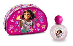 Disney Encanto Toiletry Bag with Eau de Toilette Natural Perfume Spray for Kids, 50ml
