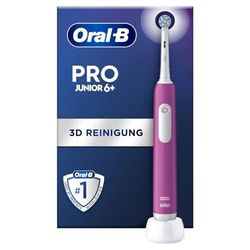 Oral-B Pro Junior - Spazzolino elettrico elettrico per bambini dai 6 anni in su, sensore di pressione, 3 modalità di pulizia con sensibilità per la cura dei denti, setole morbide e timer, progettato