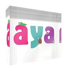 Little helper herinnering deco acryl transparant gepolijst als diamantstijl illustratief bont met de naam meisjesnaam Aya 14,8 x 21 x 2 cm Grand
