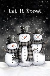 Let it Snow-Snowman Notebook: Adorable Christmas Snowmen Notebook for adults