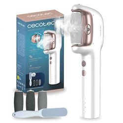 Cecotec Lima Elettrica Piedi Calli con Batteria Ricaricabile SkinCare Steam Silky. Funzione Vapore, 3 Testine, Resistente all'Acqua IPX7, 3 Velocità, Raschietto Extra, Raspador per pelle Secca e Dura