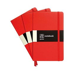 Grafoplás 16270151 Danks notitieboek, botpapier, rood, 13 x 21 cm