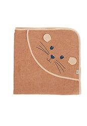 Sterntaler Serviette de bain bébé unisexe Baby GOTS Motif Serviette de bain Otti – Poncho de bain pour bébé – Serviette de bain pour enfant – Bio – Marron