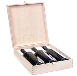 Garden Friend Cassetta PORTABOTTIGLIE 3B Naturale in Betulla 29X10X35 H