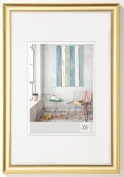 walther design Moldura para fotos dourada 18 x 24 cm moldura de plástico Trendstyle KP824G