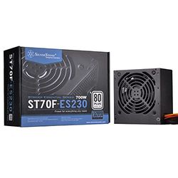 Silverstone SST-ST70F-ES230 – Strider Essential Serie, 700W 80 Plus 230V EU ATX viskande PC strömförsörjning med 120 mm fläkt