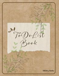 To Do List Book Daily Task Checklist Planner Time Management Notebook To Do list undated by Dikkary Books: Daily Checklist, To Do List Notebook