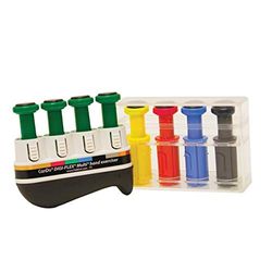 Cando 1019821 Digi-Flex Multi Exerciseur de mains, Pack débutant progressif, cadre et 4 boutons, jaune/rouge/vert/noir
