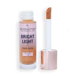 Makeup Revolution Bright Light Face Glow, Brightening Skin Tint, Radiant Finish, Radiance Tan