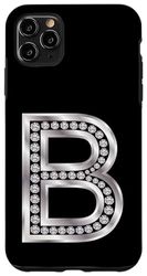 Custodia per iPhone 11 Pro Max Cool B Alphabet Cute Initial Monogram Letter B Graphic