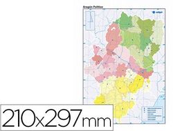 Kaart stomm kleur DIN A4 Aragon - politiek