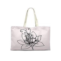Bonamaison Bolso De Mano Impreso, 100% Algodón, Bolso de la Compra Reutilizable, Bolso De Compras, Ecológico, Plegable, Bolso de Tela de Lona con Asas, 50x40 Cm - Diseñado y Fabricado en Turquía