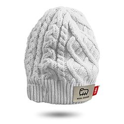 SBS Cappello a cuffia invernale, berretto ideale per musica e chiamate con auricolari a filo jack e microfono integrati, bianco