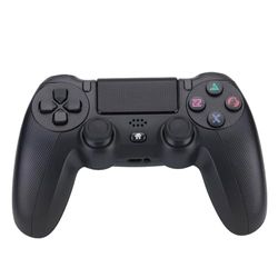 NK Mando para PS4 / PS3 / PC/Móvil Inalámbrico - Wireless Controller con Dualshock, Función Detección 6 ejes, Luz LED, Panel Táctil, Entrada para Auriculares, Cable de Carga incluido - Negro