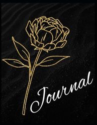 Elegant Gold Rose Daily Journal