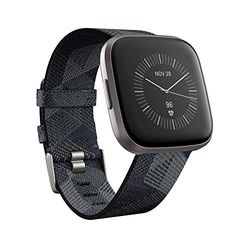 Fitbit Versa 2 Health & Fitness Smartwatch SE (NFC), Charcoal - Iron Mist Grey Aluminum
