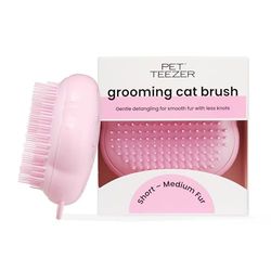 Tangle Teezer | Pet Teezer | Kattborste | Kort, medium hår | Mjuk borst för att reda ut knutar | Rosa