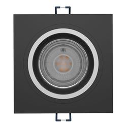 Eglo Connect.z Smart-Home LED recessed Spotlight Carosso-Z, app and Voice Control Alexa, Light Colour (Warm White-Cool White), RGB, dimmable, Black Aluminium Ceiling spot Light, 3.7 in