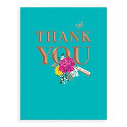 Piccadilly Greetings Avant Garde Studios Classic Thank You Card Thank You - 8 x 6 inches,white|green|oak