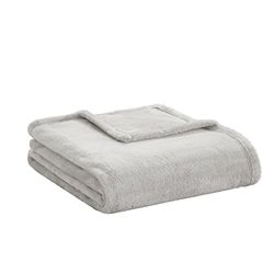 Intelligent Design Microlight Plush Luxury, Oversized Throw-Blanket, Premium All Season Cover for Bed, Couch, 60"x70", Grey