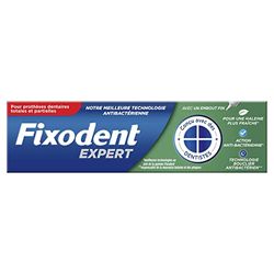 Fixodent Expert La Meilleure Technologie Antibactérienne Crème Adhésive Pour Prothèses Dentaires 40g