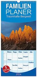 Familienplaner 2024 - Calendario Traumhafte Bergwelt con 5 Spalten (calandalano, 21 cm x 45 cm) CALVENDO