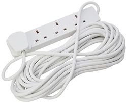 PRO ELEC PELB1906 4 Gang Extension Lead White, 10m