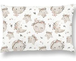 Hoofdkussen met Kussensloop 40x60 cm van Katoen OEKO-TEX - Keuze uit 10 kleuren - Babykussen voor Middagsdutjes, Kinderdagverblijf en Reizen - Machinewasbaar - Hypoallergeen