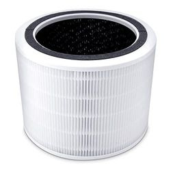 LEVOIT Filtre à air de rechange pour purificateur d'air Core 200S, filtre HEPA H13, filtre à charbon actif et pré-filtre, contre les allergies, la fumée, la poussière, le pollen, Core 200S-RF