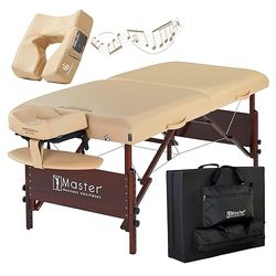 Master Massage Banc de Massage Mobile Pliable en Bois avec Coussin Musical et Haut-Parleur, 76 cm