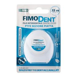 Fimodent Filo Interdentale 35 m - PTFE Sezione Piatta, Extra Scorrevolezza, Ideale per Spazi Stretti fra i Denti