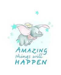 Disney väggbild från Komar | Dumbo Amazing | Barnrum, dekoration, konsttryck | Storlek 40 x 50 cm (bredd x höjd) | utan ram | WB024-40 x 50