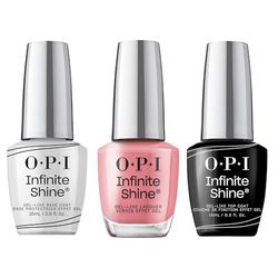 OPI Infinite Shine Long-wear Nail Polish, Gel-Like Nail Varnish with no UV lamp needed, 3-Step System for up to 11 days of vibrant colour, Base Coat & Nail Polish & Top Coat, At Strong Last, 3x 15ml